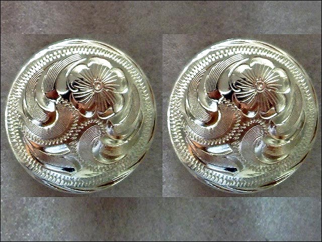 HILASON Silver Engraved Round Berry Conchos Saddle Headstall Horse Tack Color | Western Concho Belt Slotted