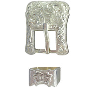 HILASON Western Screw Back Concho Buckle Horse Saddle Bridle Silver Floral 3/4 In | Belt Slotted Conchos