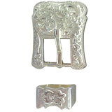 Set Of 32 Screw Back Concho Buckle H. Saddle Bridle Floral 3/4 In – by Hilason – Cowboy and equestrian accessories