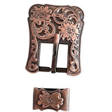 Set Of Four Piece Copper Buckle - 1.5 Inch Hilason by Hilason – Cowboy and equestrian accessories