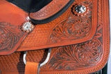 16 In Western Horse Saddle Ranch Trail Leather Roping