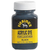 Fiebing'S Acrylic Leather Dye Smooth Quick Dry 2 Oz Black by Hilason – Cowboy and equestrian accessories