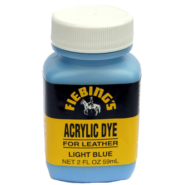 Fiebing'S Acrylic Leather Dye Smooth Quick Dry 2 Oz Light Blue - Uhorse