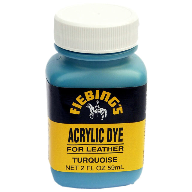 Fiebing'S Acrylic Leather Dye Smooth Quick Dry 2 Oz Turquoise - Uhorse