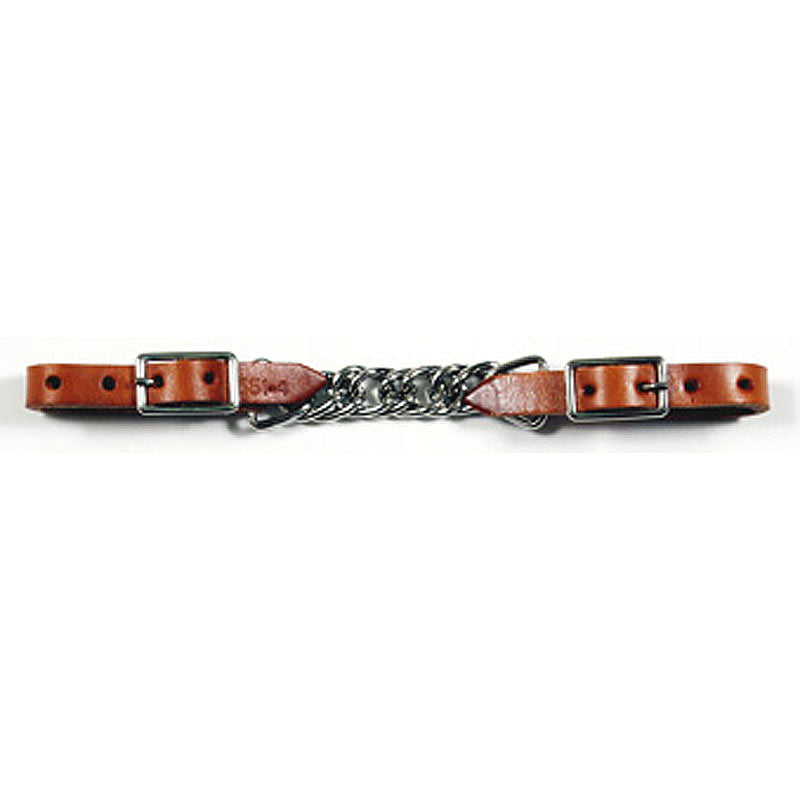 3 1/2 Inch Circle Y H. Tk. Leather Curb Strap Chains Flat Chain by Hilason – Cowboy and equestrian accessories
