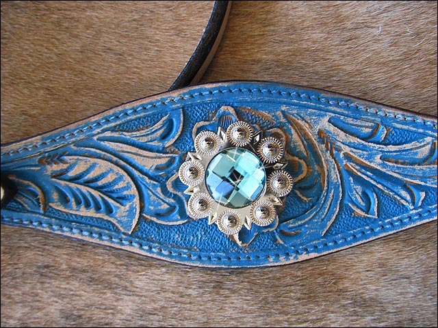 HILASON American Leather Hand Painted Horse Headstall Breast Collar | Tack Set for Horses
