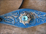 HILASON American Leather Hand Painted Horse Headstall Breast Collar | Tack Set for Horses
