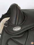 Horse English Treeless Saddle Hilason Endurance Trail Pleasure Leather