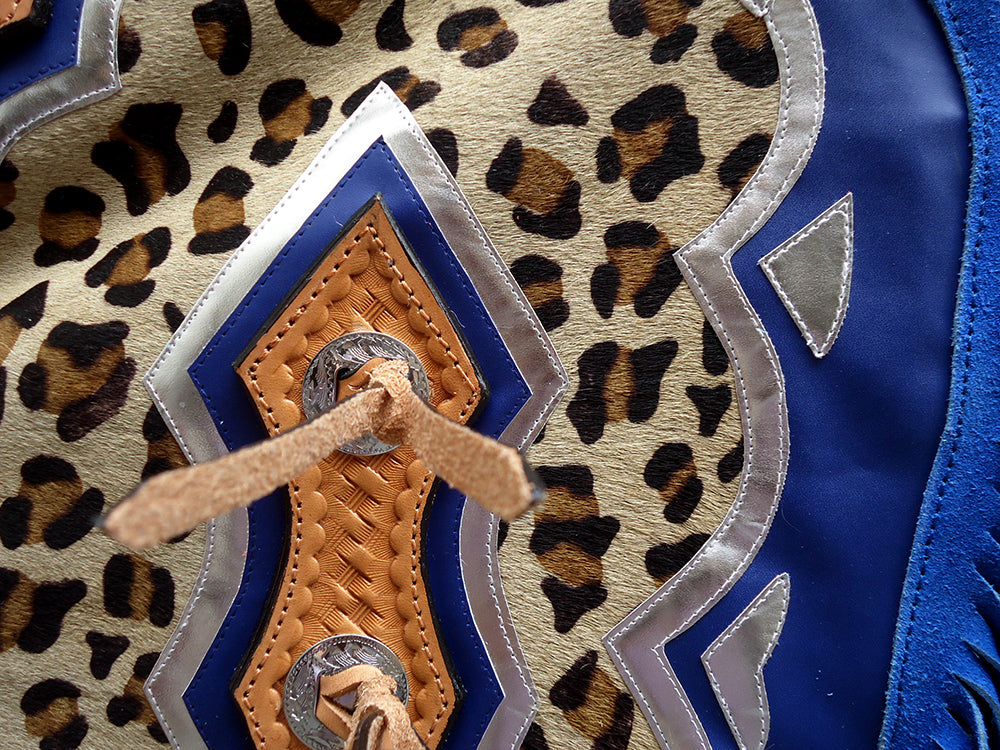 Cowhide Rodeo Chaps HILASON Leopard Print Cowhide Hair On Leather Pro Rodeo Western Chaps ...