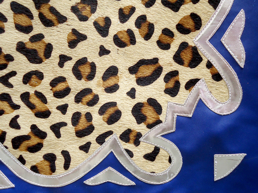HILASON Leopard Print Cowhide Hair On Leather Pro Rodeo Western Chaps | Bull Riding for Men and Women Unisex