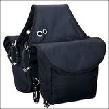 Weaver Black Insulated Nylon Horse Saddle Bag Hook Loop Closures