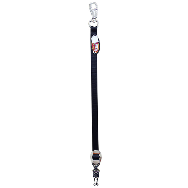 Black Nylon Tack Horse Trailer Tie Nickel Plated Hardware - Uhorse