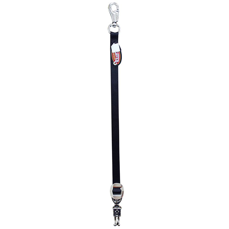 Black Nylon Tack Horse Trailer Tie Nickel Plated Hardware - Uhorse