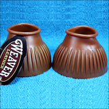 Weaver Medium Natural Gum Rubber Horse Leg Bell Boots Western Tack