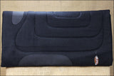Black 1 Inch Felt Horse Saddle Pad W/ Suede Wear Leather By Weaver Leather