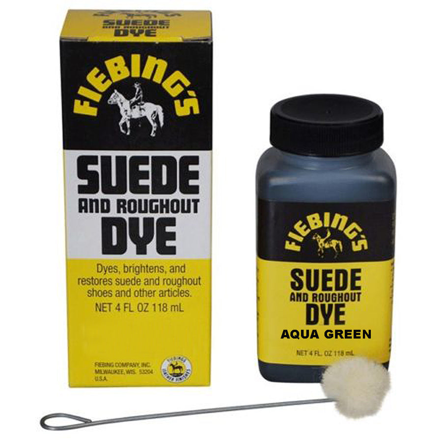 Fiebings suede and roughout dye, aqua green, 4 fluid ounces - Uhorse