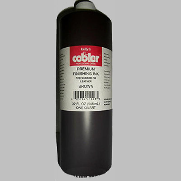 Brown leather finishing ink, 32 fluid ounces - Uhorse