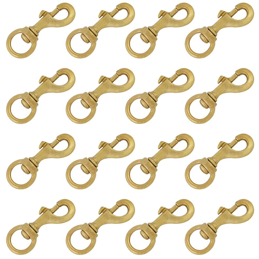 1 In X 3 1/2 Hilason Swivel Round Eye Bolt Snap Solid Brass Set of 16 - Uhorse