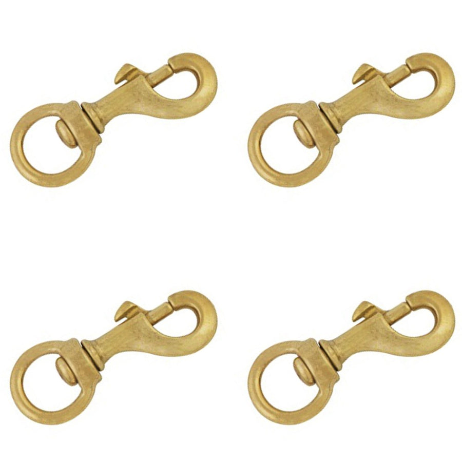 1 In X 3 1/2 Hilason Swivel Round Eye Bolt Snap Solid Brass Set of 4 - Uhorse