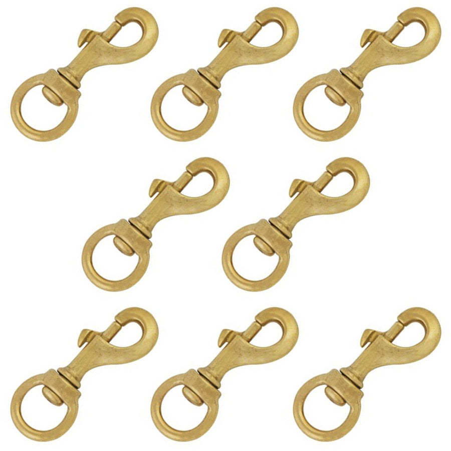 1 In X 3 1/2 Hilason Swivel Round Eye Bolt Snap Solid Brass Set of 8 - Uhorse