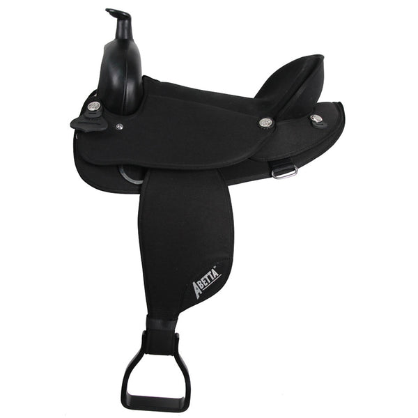 15 In Abetta Original Round Skirt Synthetic Western Horse Saddle, Black