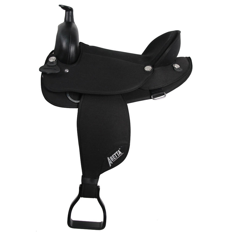 15 In Abetta Original Round Skirt Synthetic Western Horse Saddle, Black