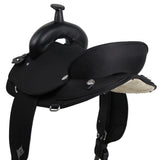 15 In Abetta Original Round Skirt Synthetic Western Horse Saddle, Black
