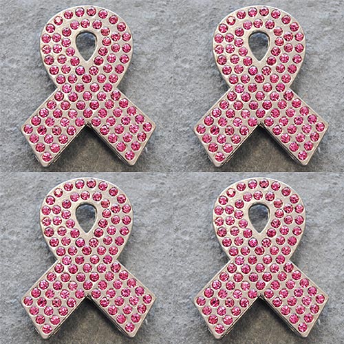 HILASON Western Screw Back Concho Crystals Breast Cancer Bling Cowgirl | Belt Slotted Conchos