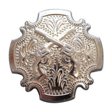 HILASON Screw Back Concho Cross Gun Shooting Bling Silver Saddle Silver Finish Color | Bridle Conchos | Slotted Conchos