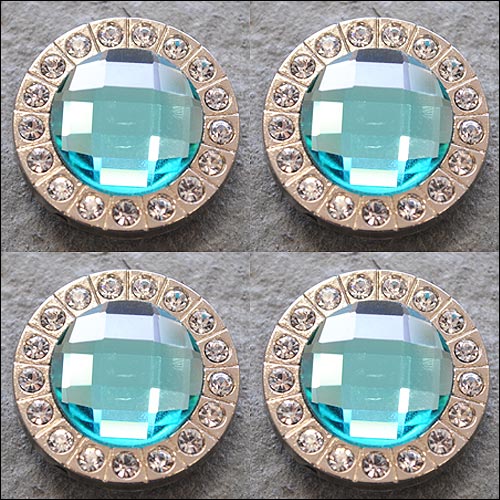 COWGIRL STYLE Turquoise N Rhinestone Square Concho Turquoise