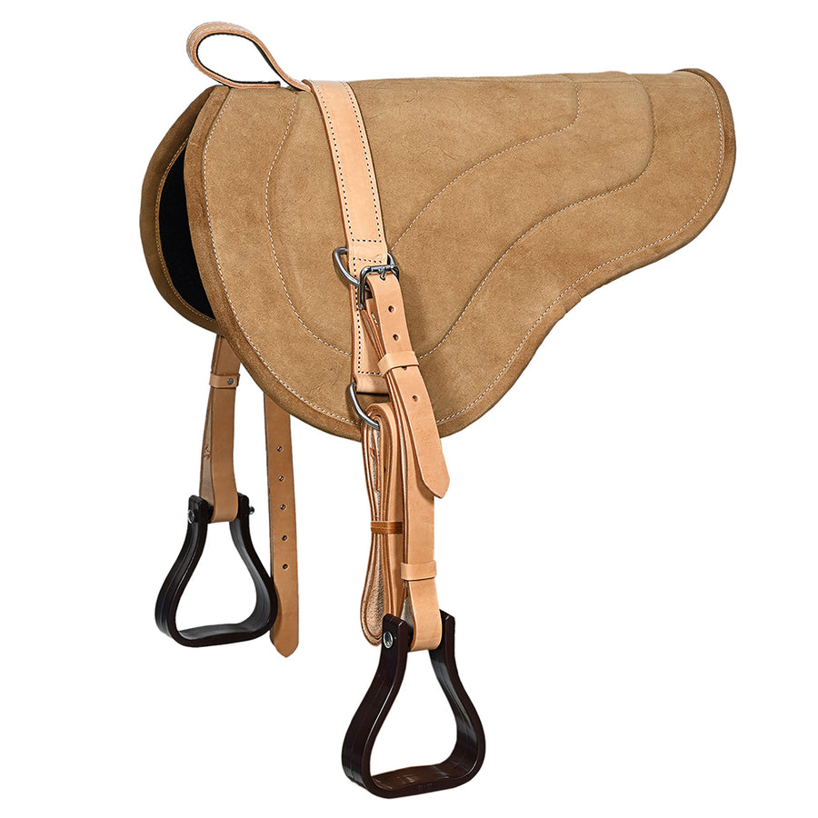 Hilason Natural Horsemanship Leather Bareback Western Treeless Saddle Pad - Uhorse