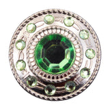 HILASON Western Screw Back Concho Green Crystal Wheel Bling Cowgirl Green Color | Bridle Conchos | Slotted Conchos
