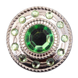 Set Of 4 W. Screw Back Concho Green Crystal Wheel Bling Cowgirl – by Hilason – Cowboy and equestrian accessories