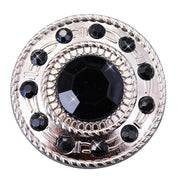 HILASON Western Screw Back Concho1 Black Crystal Wheel Bling Headstall Cowgirl | Concho Belt Slotted Conchos