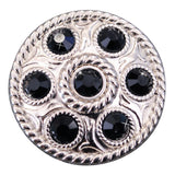 Set Of 16 W. Screw Back Concho Black Crystal Wheel Bling Cowgirl – by Hilason – Cowboy and equestrian accessories
