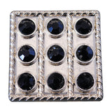 Set Of 4 W. Screw Back Concho Black Crystal Square Bling Cowgirl – by Hilason – Cowboy and equestrian accessories