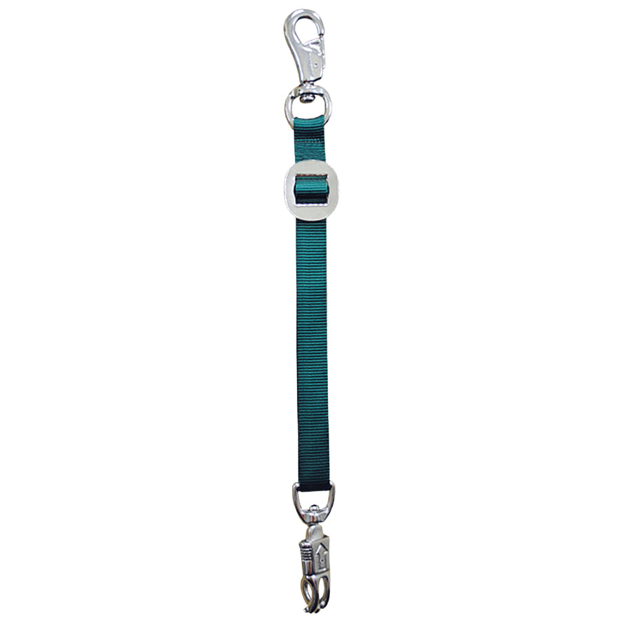Hunter Green Nylon Tack Horse Trailer Tie Nickel Plated Hardware - Uhorse
