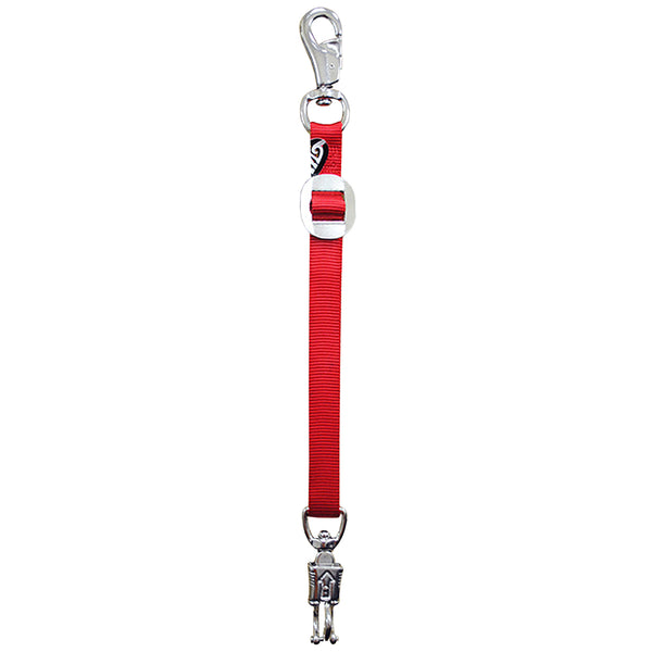 Red Nylon Tack Horse Trailer Tie Nickel Plated Hardware - Uhorse