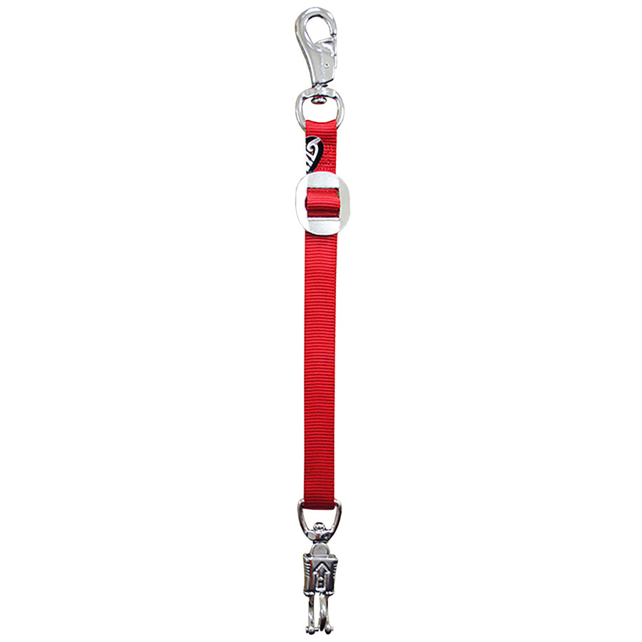 Red Nylon Tack Horse Trailer Tie Nickel Plated Hardware - Uhorse