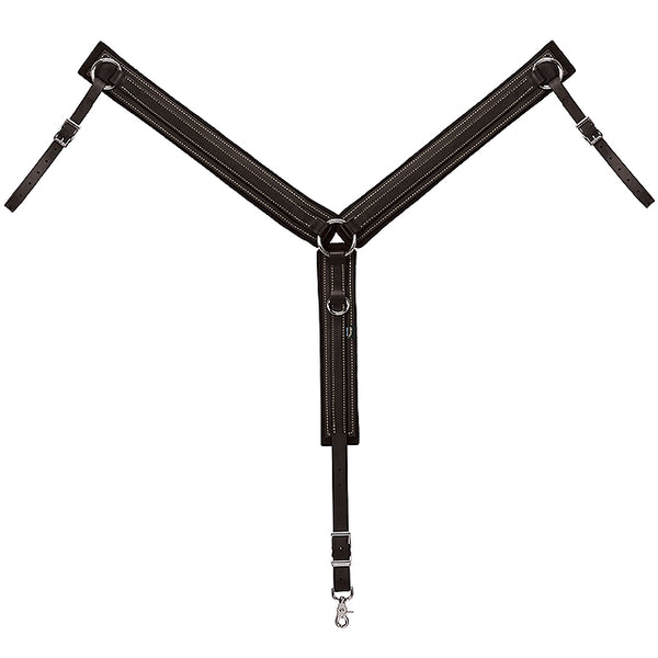 Trail Gear Horse Leather Webb Breast Collar Black - Uhorse