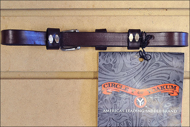 Walnut 1/2 In. Leather Horse Tack Curb Strap By Circle Y