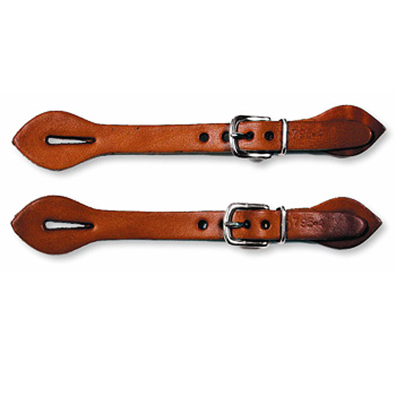 Leather spur straps with metal buckles - Hilason