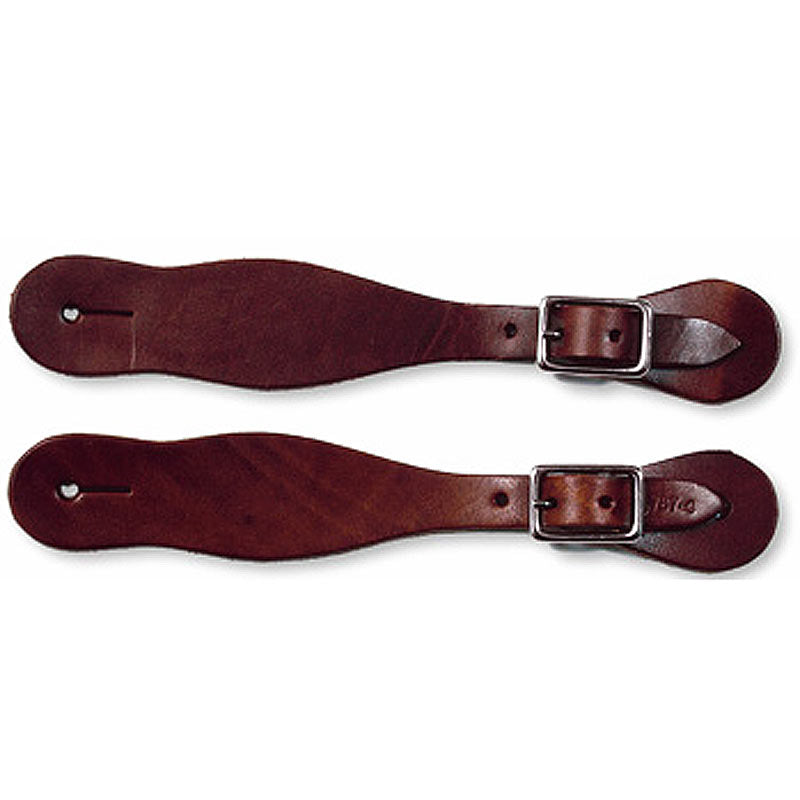 Burgundy leather western spurs with buckle straps - Hilason