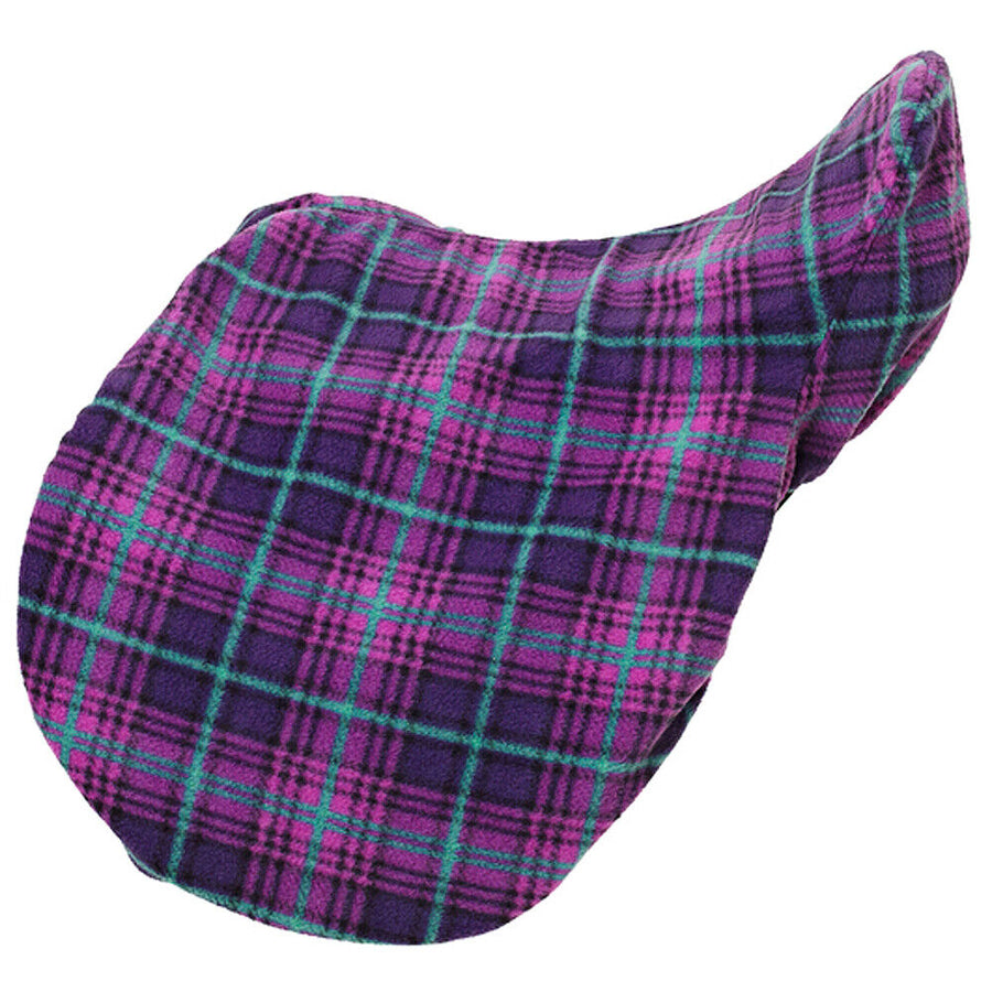 20S X 20D 40W Centaur Close Contact Fleece Saddle Cover Orchid Plaid