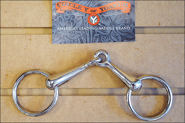 Chrome snaffle bit with rings - Uhorse