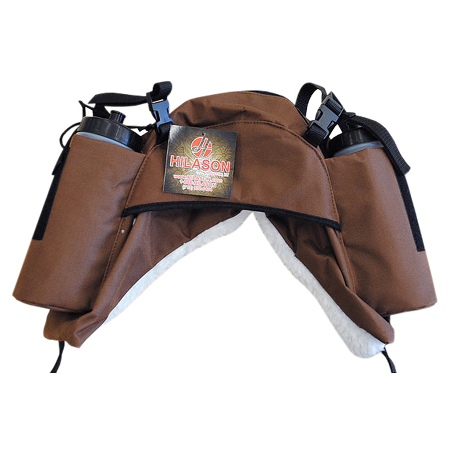 600D Cordura Outer Saddle Bags W/Bottle Brown Hilason - Uhorse