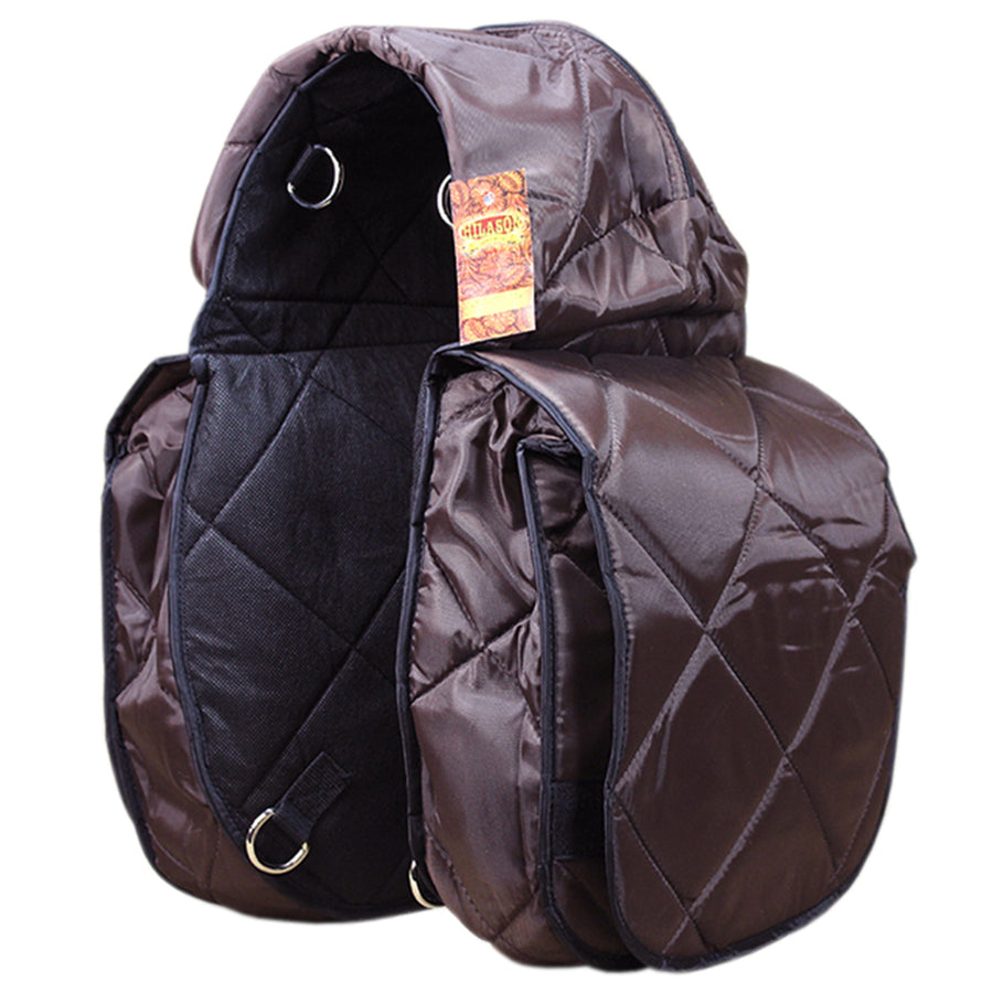 Saddle Bags 210D Nylon Outer Chocolate Hilason - Uhorse