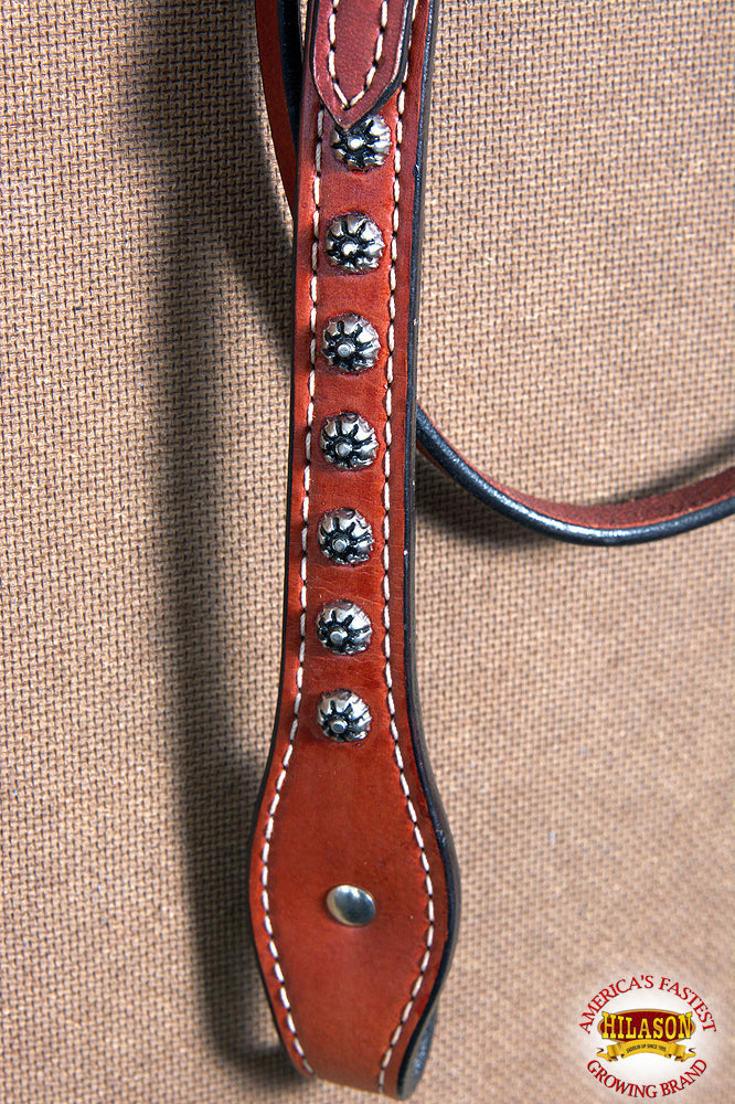 HILASON Western Horse Headstall Tack Bridle American Leather Mahogany