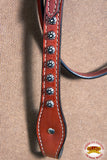 Western Horse Headstall Tack Bridle American Leather Mahogany Hilason