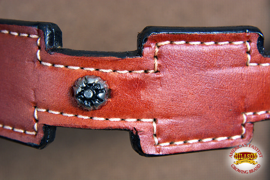 HILASON Western Horse Headstall Tack Bridle American Leather Mahogany